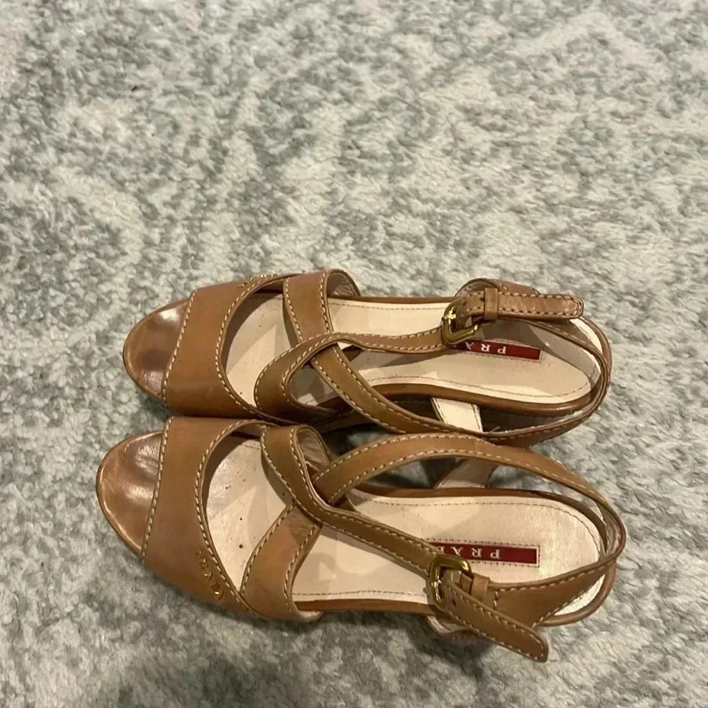PRADA wedge platform size 5 - Wore Once, I bought at Saks